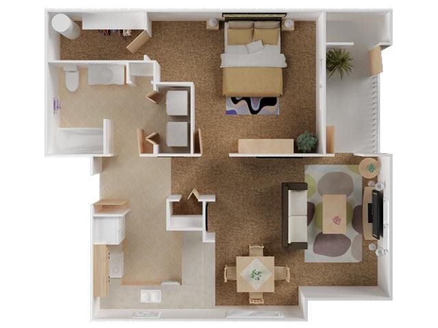 WA_SpokaneValley_VillageonBroadway_1 Bedroom_1 Bathroom_FloorPlan WA_SpokaneValley_VillageonBroadway_1 Bedroom_1 Bathroom_FloorPlan